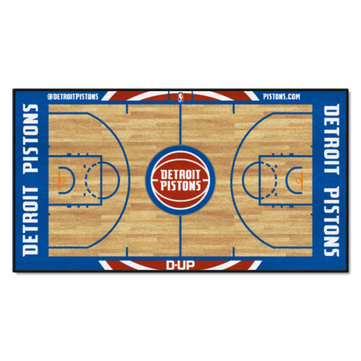 24" x 44" Detroit Pistons NBA Court Blue Rectangle Runner Mat