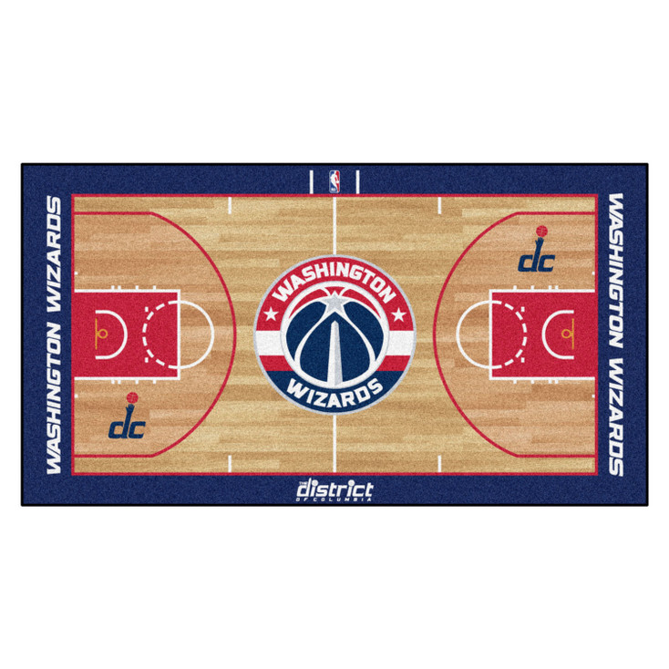 24" x 44" Washington Wizards NBA Court Red Rectangle Runner Mat