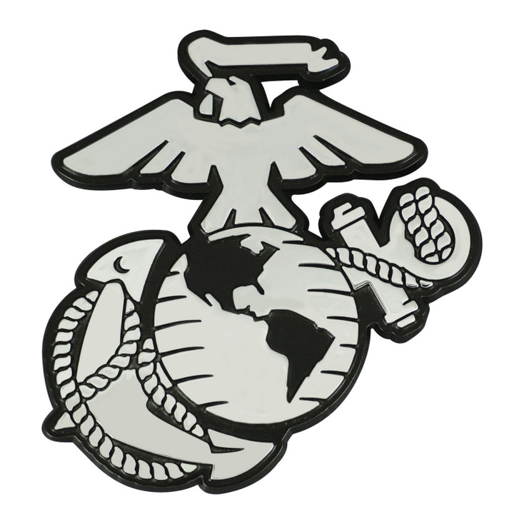 U.S. Marines Chrome Emblem, Set of 2