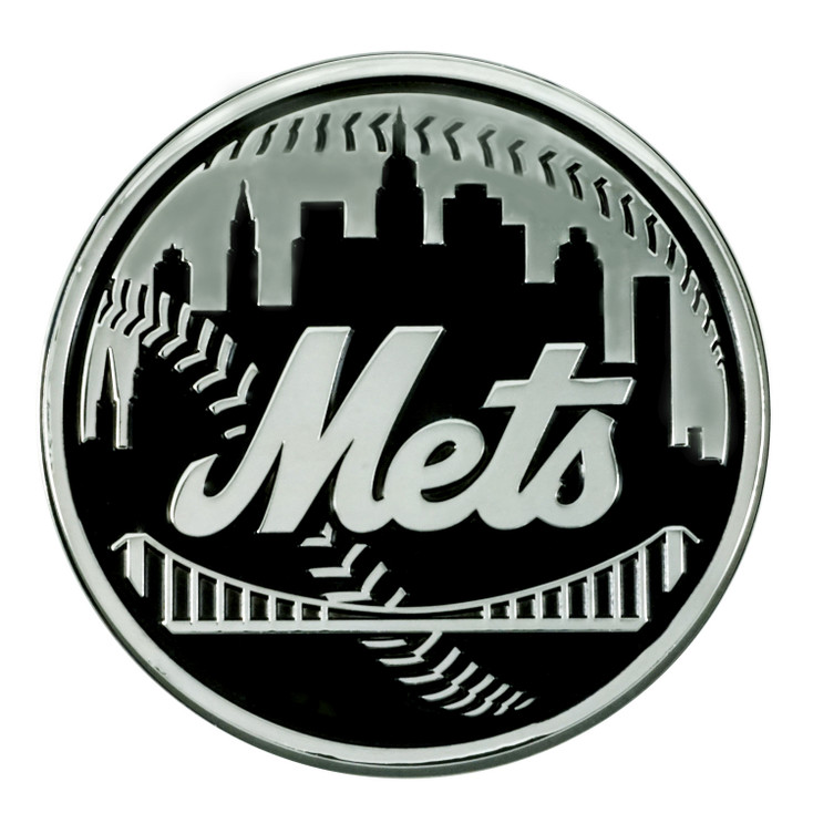 New York Mets Chrome Emblem, Set of 2