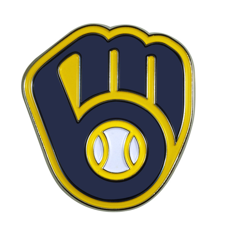 Milwaukee Brewers Navy Emblem, Set of 2