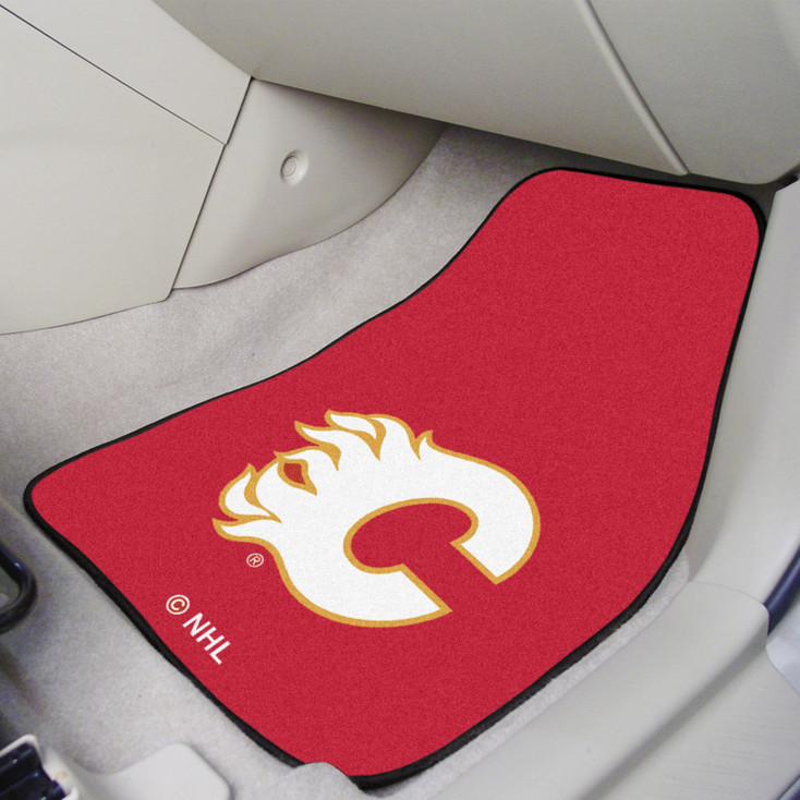 Calgary Flames Red Carpet Car Mat, Set of 2