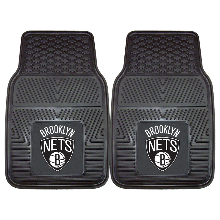 Brooklyn Nets Black Vinyl Car Mat, Set of 2