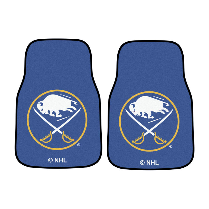 Buffalo Sabres Navy Carpet Car Mat, Set of 2