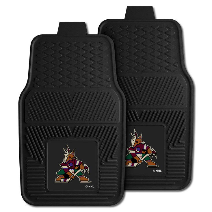 Arizona Coyotes Black Vinyl Car Mat, Set of 2