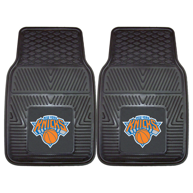 New York Knicks Black Vinyl Car Mat, Set of 2