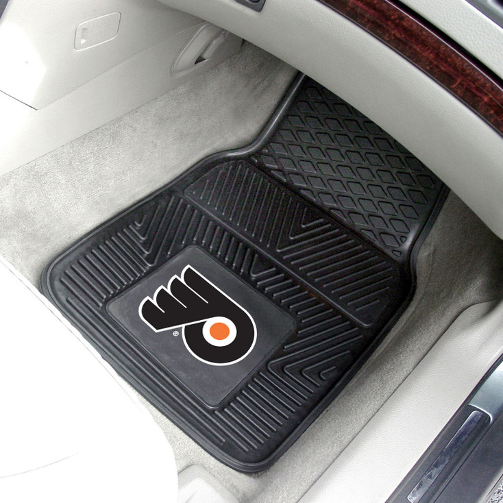 Philadelphia Flyers Black Vinyl Car Mat, Set of 2