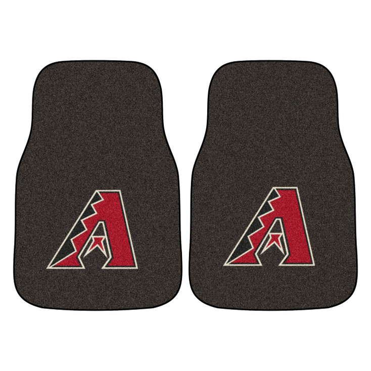 Arizona Diamondbacks Black Carpet Car Mat, Set of 2