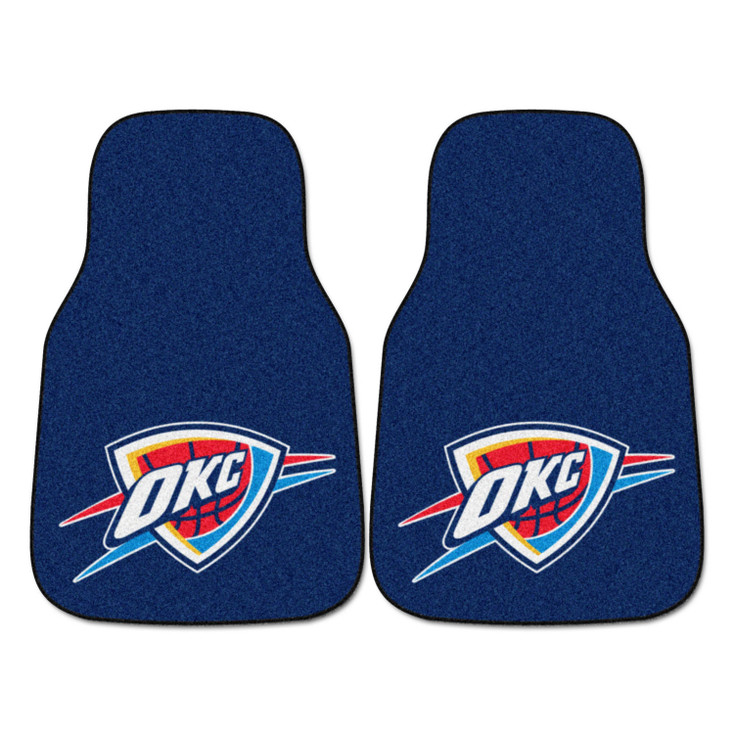 Oklahoma City Thunder Blue Carpet Car Mat, Set of 2