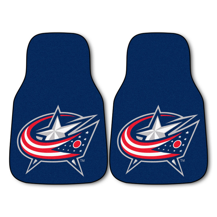 Columbus Blue Jackets Navy Carpet Car Mat, Set of 2