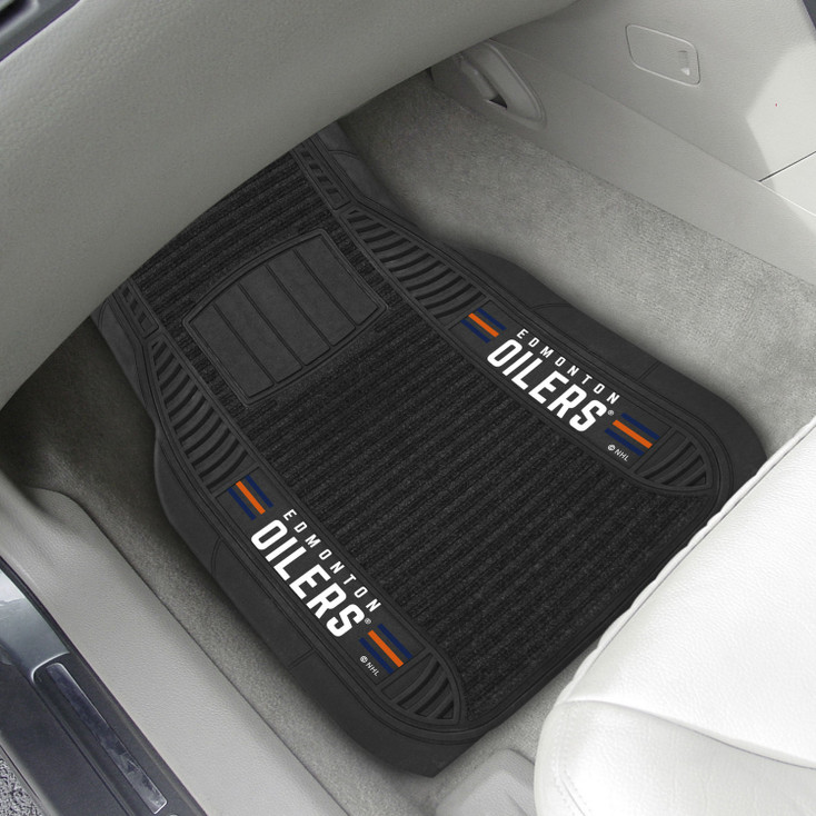 Edmonton Oilers Black Deluxe Vinyl Car Mat, Set of 2