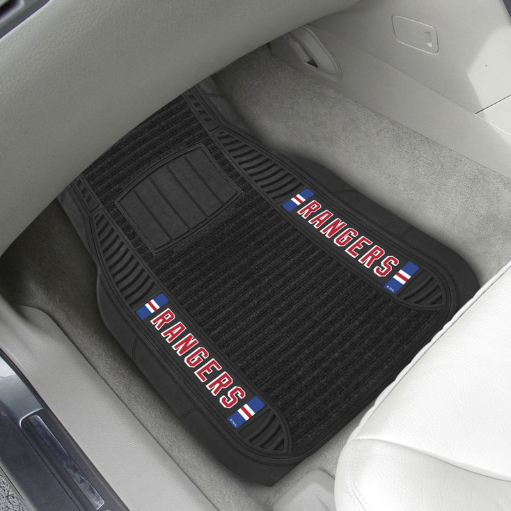 New York Rangers Black Deluxe Vinyl Car Mat, Set of 2