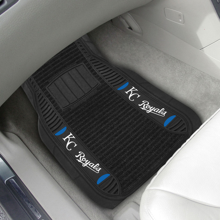 Kansas City Royals Black Deluxe Vinyl Car Mat, Set of 2