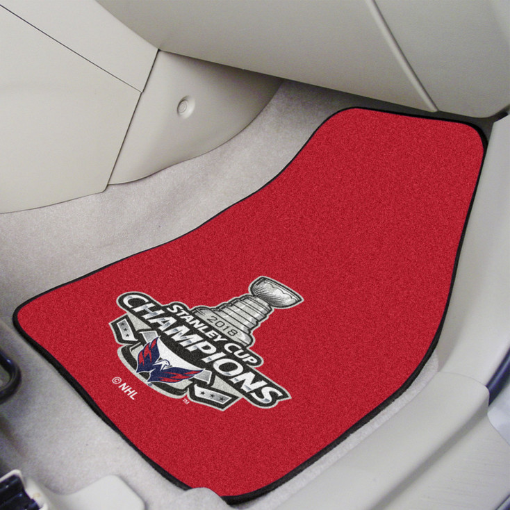 Washington Capitals 2018 Stanley Cup Champions Red Carpet Car Mat, Set of 2