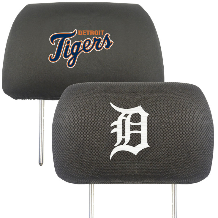 Detroit Tigers Embroidered Car Headrest Cover, Set of 2