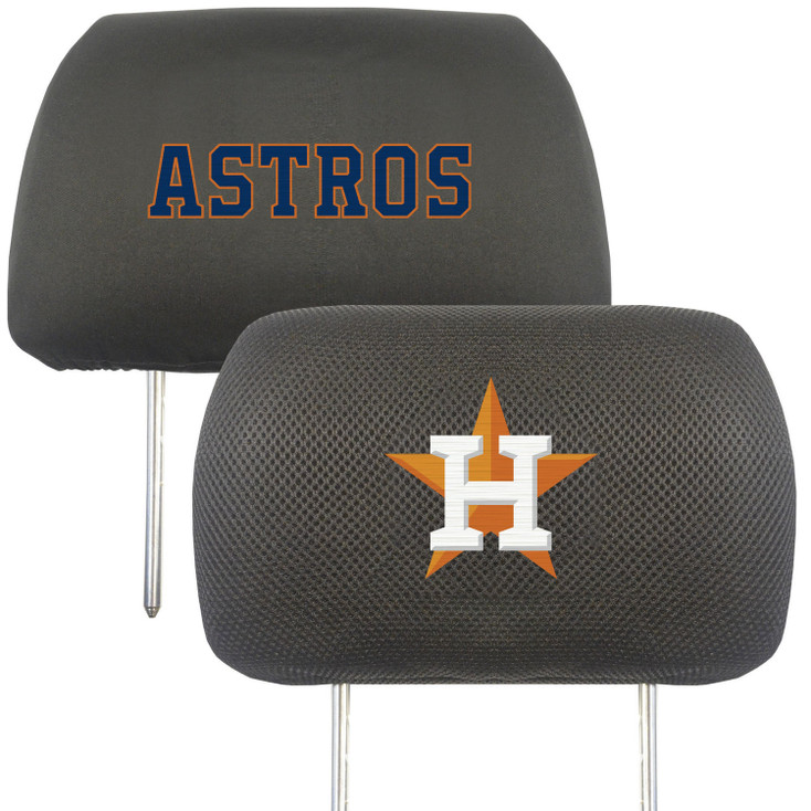 Houston Astros Embroidered Car Headrest Cover, Set of 2