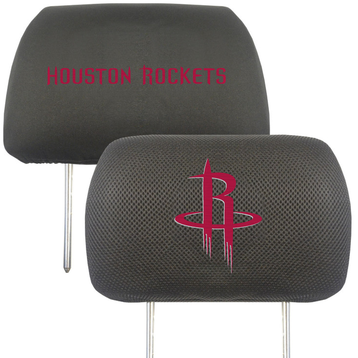 Houston Rockets Embroidered Car Headrest Cover, Set of 2