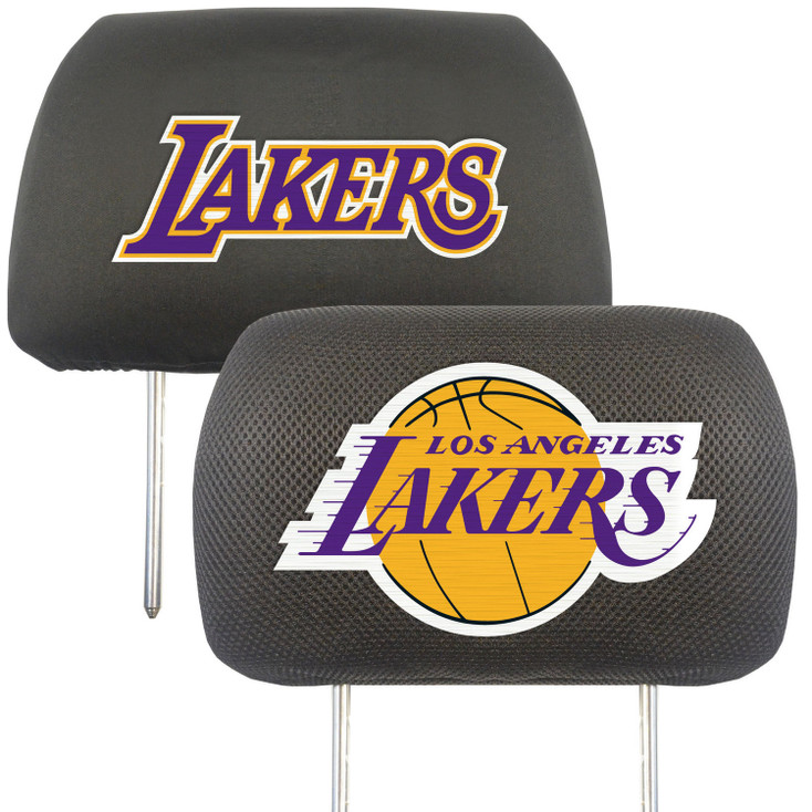 Los Angeles Lakers Embroidered Car Headrest Cover, Set of 2