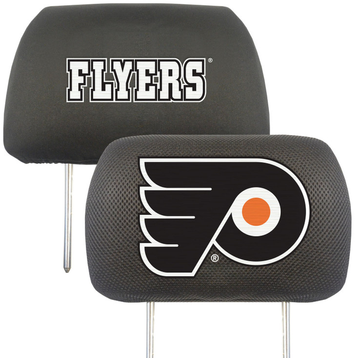 Philadelphia Flyers Embroidered Car Headrest Cover, Set of 2