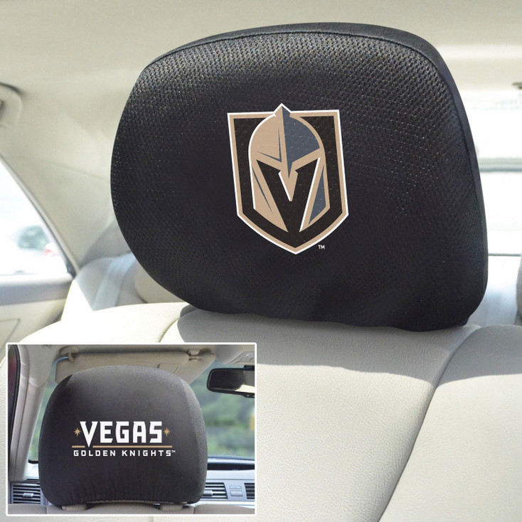 Vegas Golden Knights Embroidered Car Headrest Cover, Set of 2
