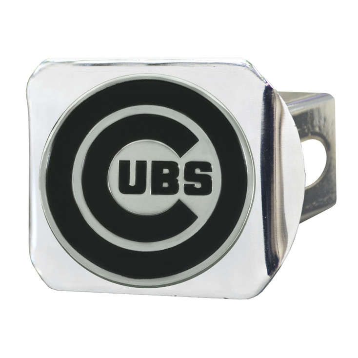 Chicago Cubs Hitch Cover - Chrome on Chrome