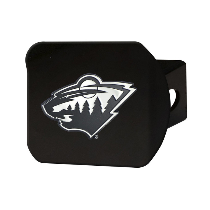 Minnesota Wild Hitch Cover - Chrome on Black