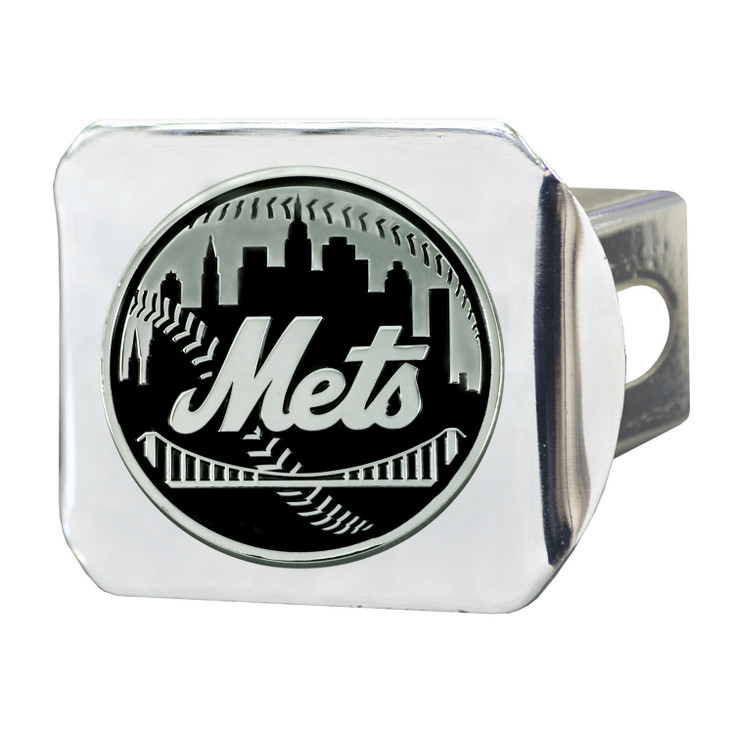 New York Mets Hitch Cover - Chrome on Chrome
