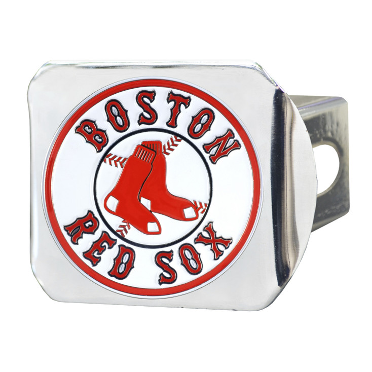 Boston Red Sox Hitch Cover - Team Color on Chrome
