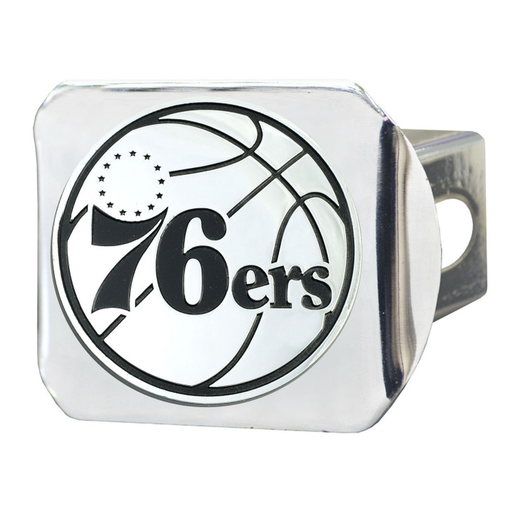 Philadelphia 76ers Hitch Cover - Chrome on Chrome