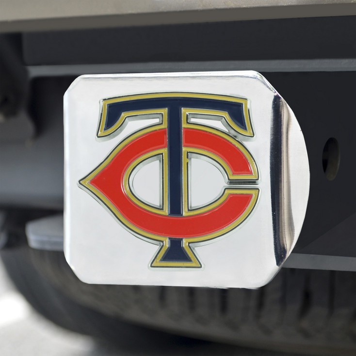 Minnesota Twins Hitch Cover - Team Color on Chrome