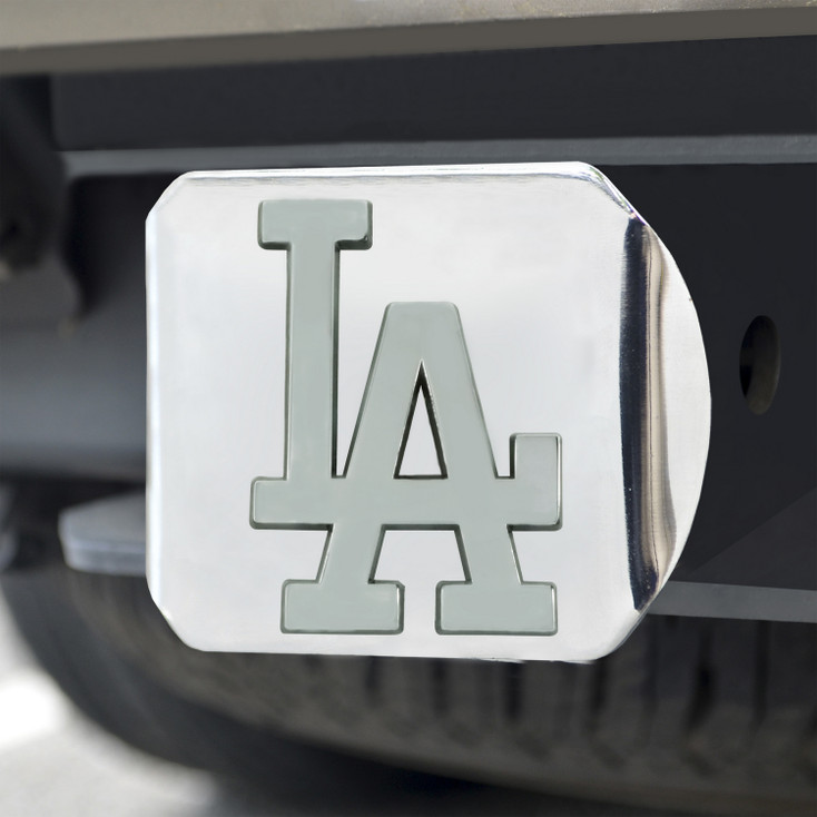 Los Angeles Dodgers Hitch Cover - Chrome on Chrome