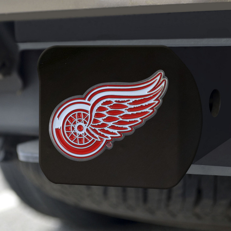 Detroit Red Wings Hitch Cover - Team Color on Black