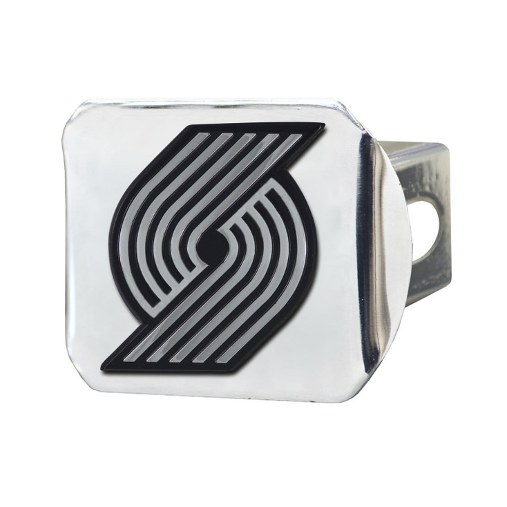 Portland Trail Blazers Hitch Cover - Chrome on Chrome