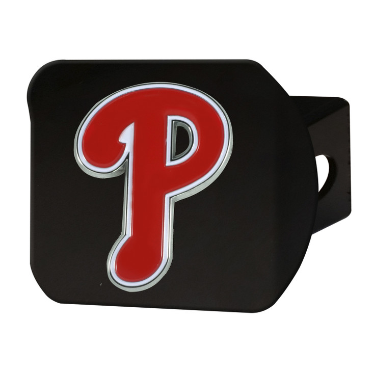 Philadelphia Phillies Hitch Cover - Team Color on Black
