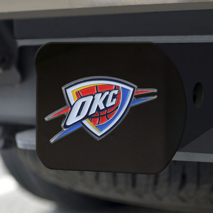 Oklahoma City Thunder Hitch Cover - Team Color on Black