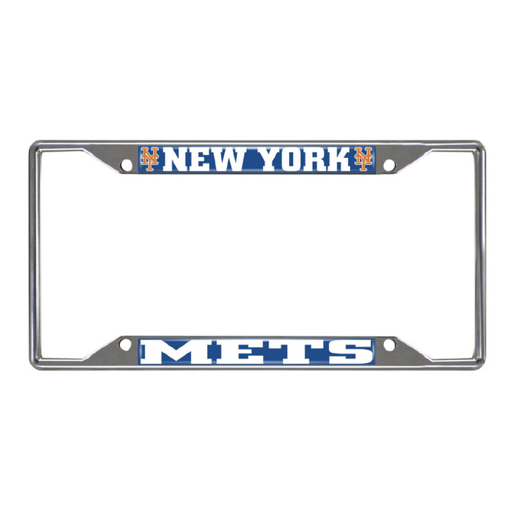 New York Mets Chrome License Plate Frame