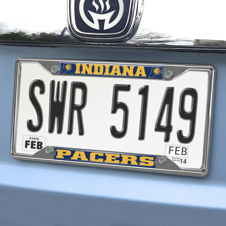 Indiana Pacers Chrome License Plate Frame