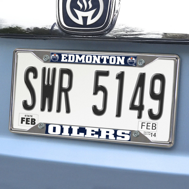Edmonton Oilers Chrome License Plate Frame