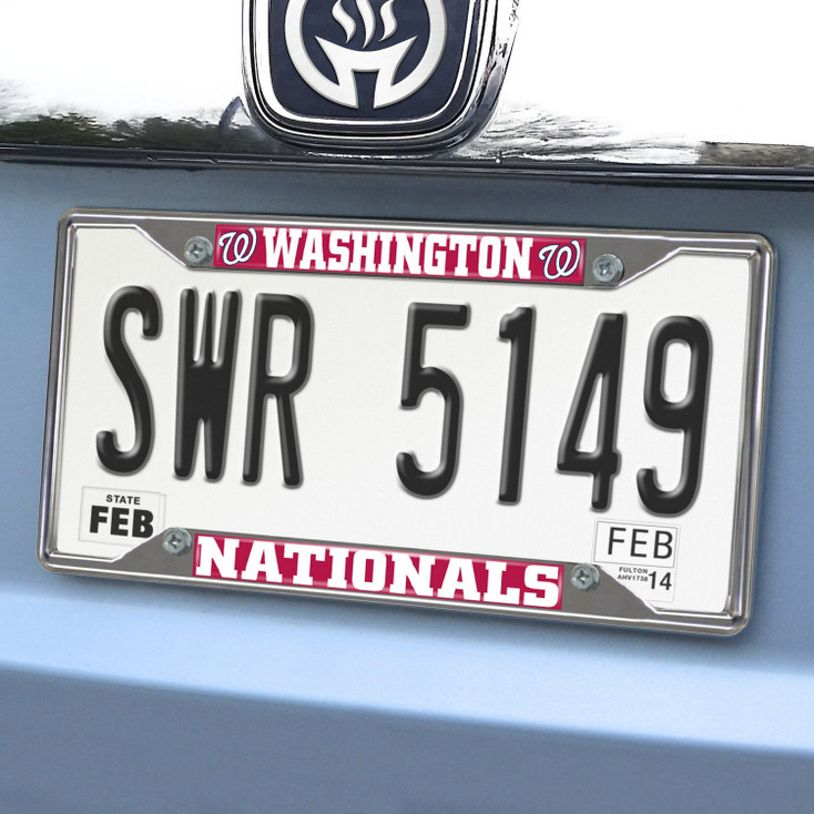 Washington Nationals Chrome License Plate Frame