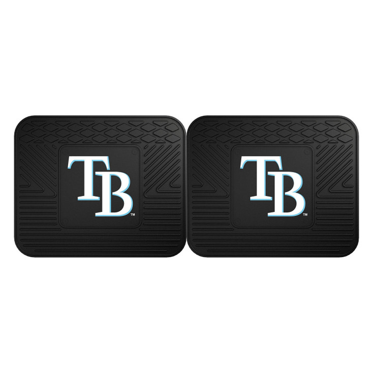 14" x 17" Tampa Bay Rays Vinyl Car Utility Mat, Set of 2