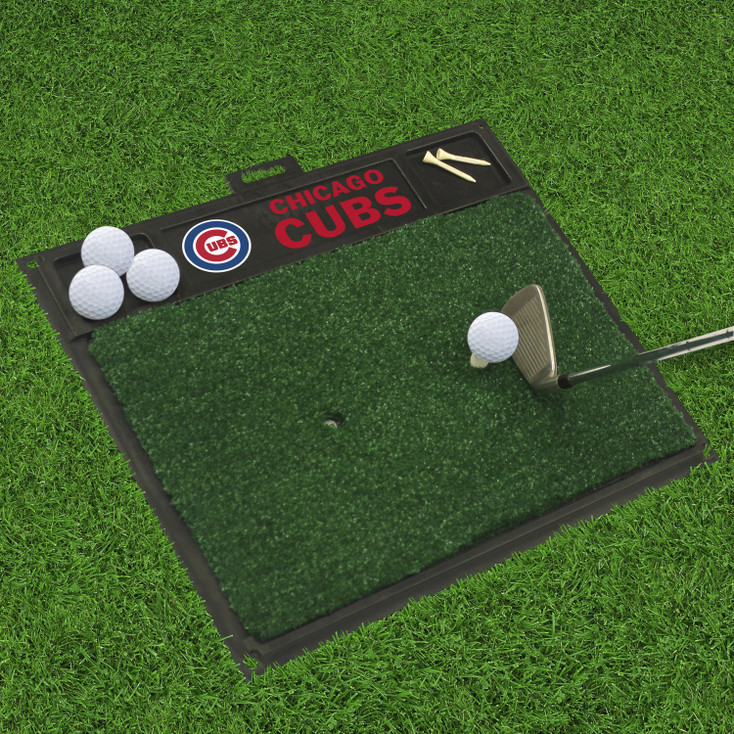 20" x 17" Chicago Cubs Blue Golf Hitting Mat