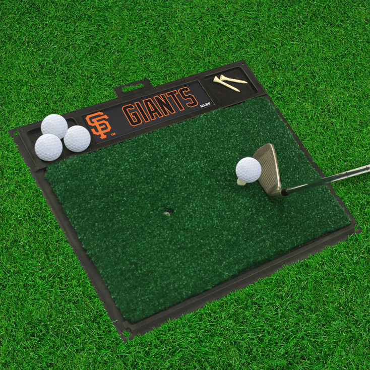 20" x 17" San Francisco Giants Black Golf Hitting Mat