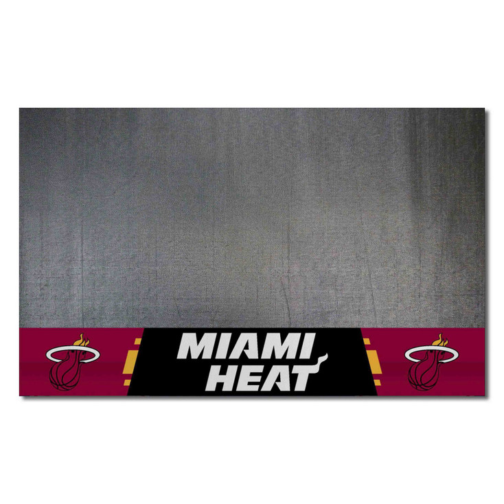 26" x 42" Miami Heat Vinyl Grill Mat