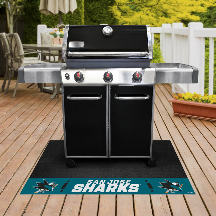 26" x 42" San Jose Sharks Vinyl Grill Mat