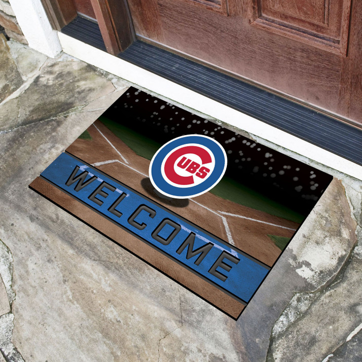 18" x 30" Chicago Cubs Blue Crumb Rubber Door Mat