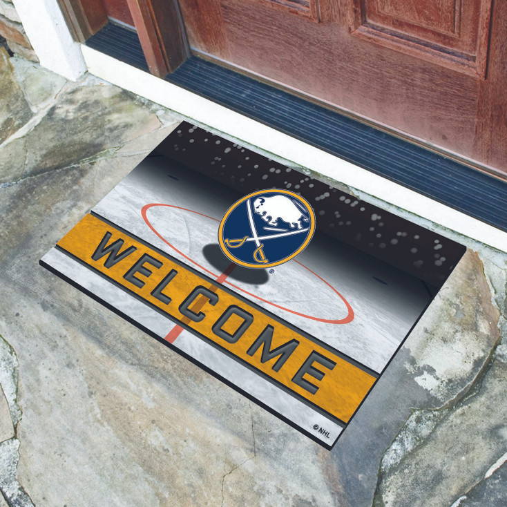 18" x 30" Buffalo Sabres Navy Crumb Rubber Door Mat