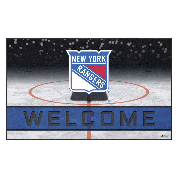 18" x 30" New York Rangers Blue Crumb Rubber Door Mat