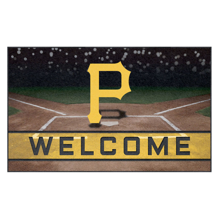 18" x 30" Pittsburgh Pirates Black Crumb Rubber Door Mat