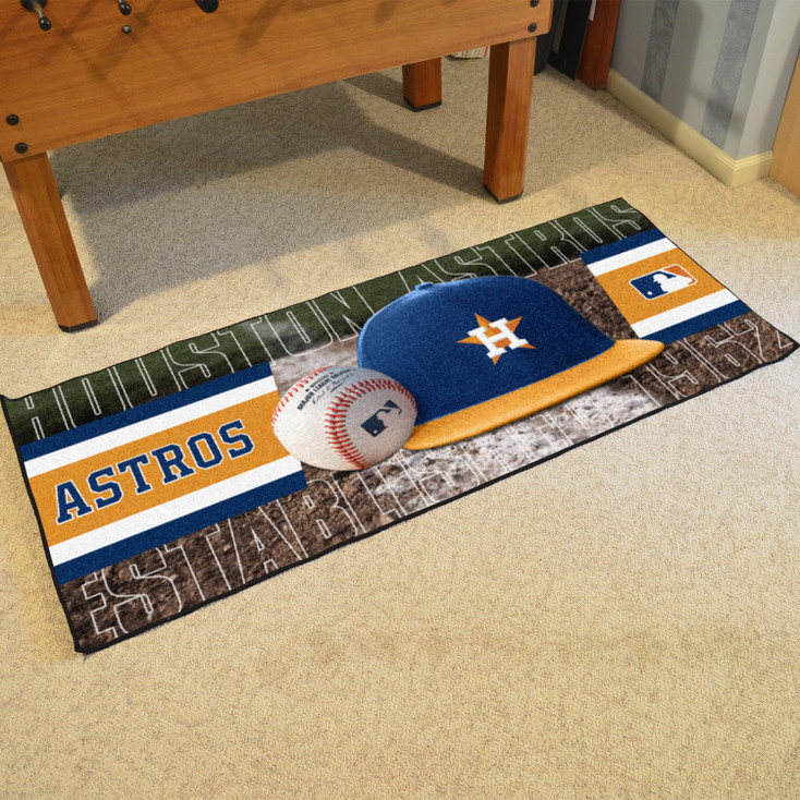 30" x 72" Houston Astros Baseball Style Rectangle Runner Mat