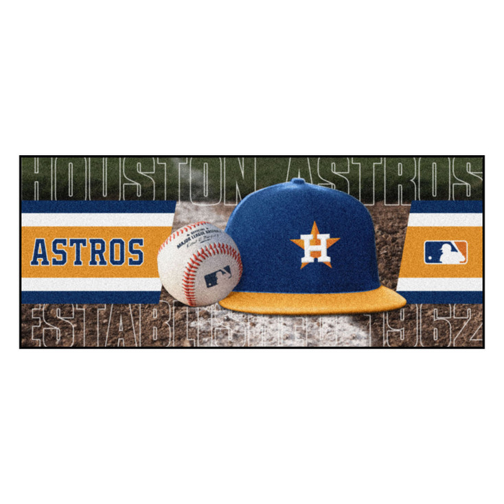 30" x 72" Houston Astros Baseball Style Rectangle Runner Mat